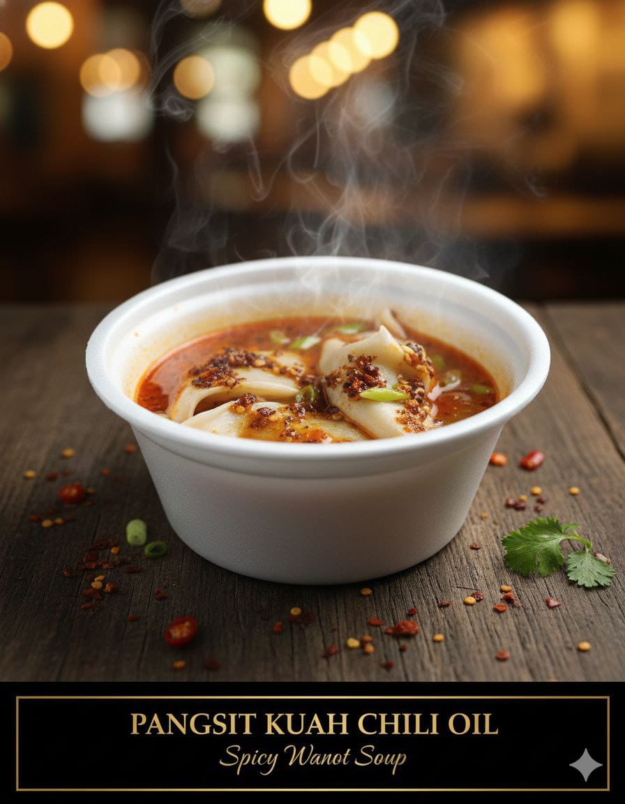 Pangsit kuah chili Oil